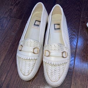 David Eden White Leather Shoes size US 10
